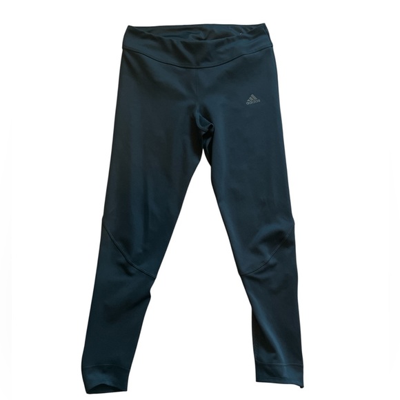 Adidas Black Leggings Moisture-Wicking Athletic Wear - Picture 1 of 4